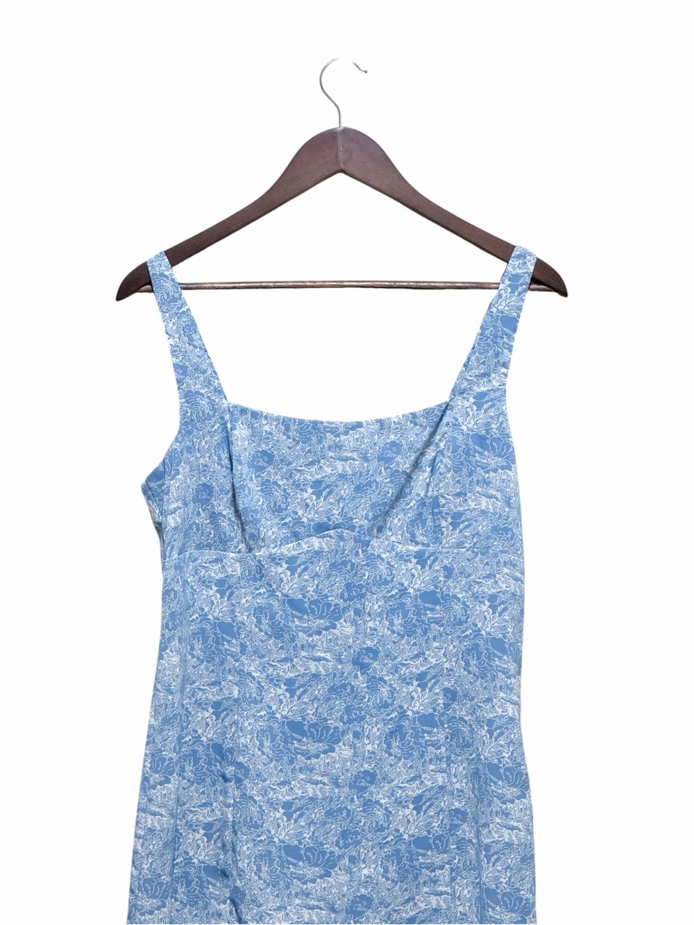 Lulus Exuberant Chicness Blue Floral Sleeveless Mini Dress Size M NWT - Picture 8 of 10